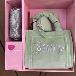 Juicy Couture Green Mini Bag with Silver Accents
